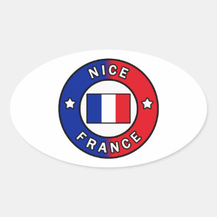 Nice France Oval Sticker