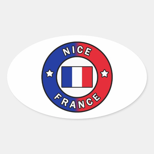 Nice France Oval Sticker (Front)