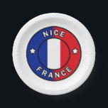 Nice France Paper Plate<br><div class="desc">Nice France</div>