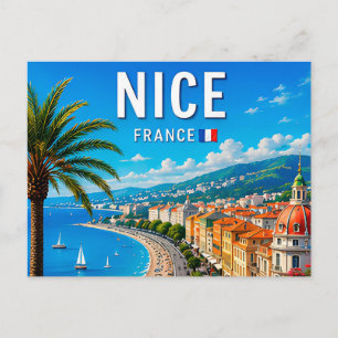 Nice France Riviera Coastal Paradise Postcard