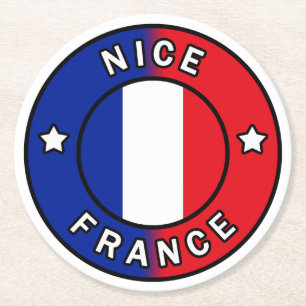 Nice France Round Paper Coaster