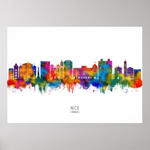 Nice France Skyline Poster