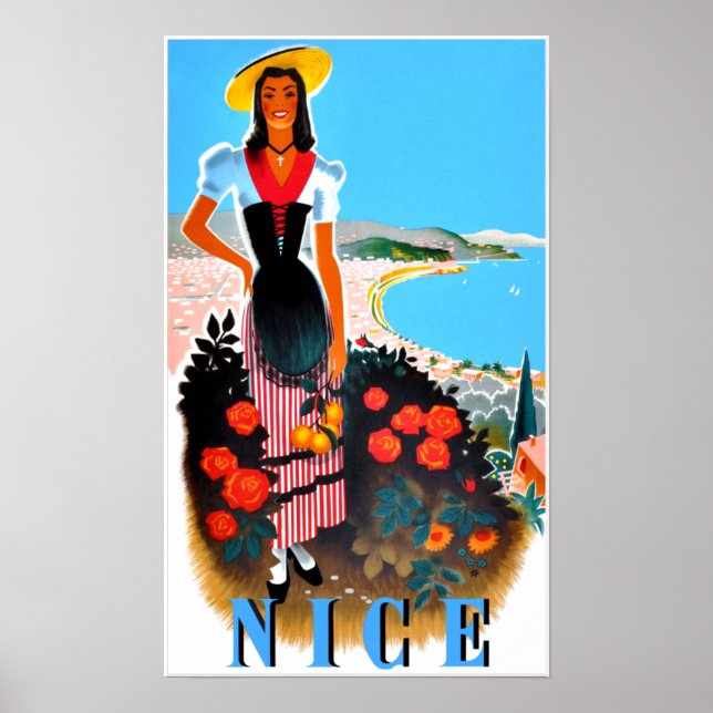 Nice, France travel poster (Front)