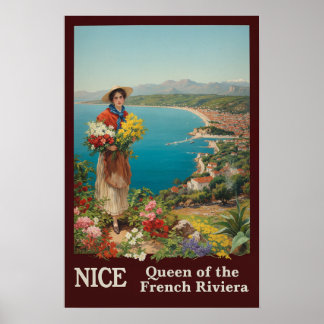 Nice, France travel poster