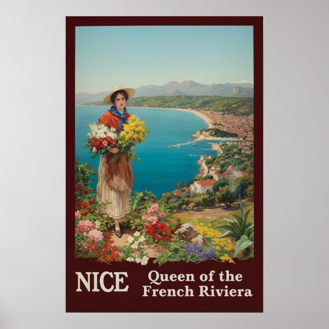 Nice, France travel poster  (Front)