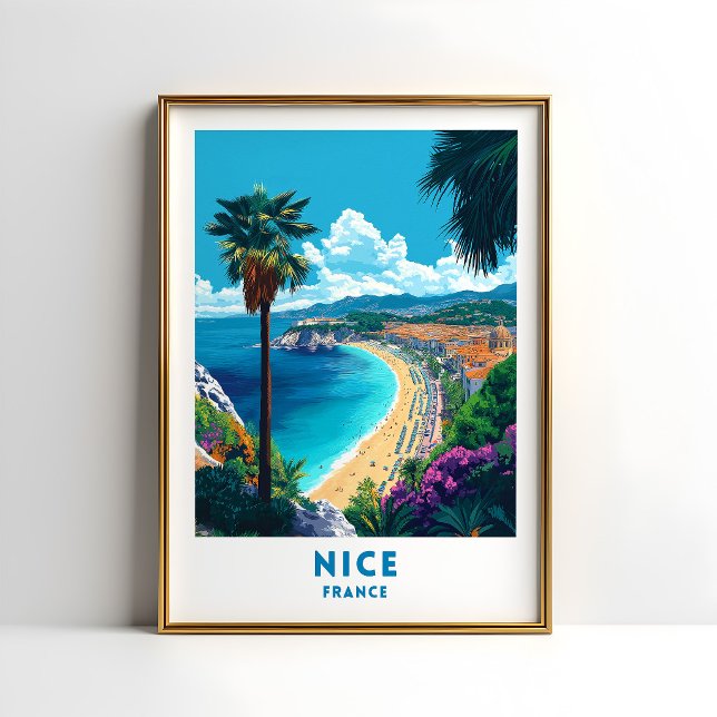 Nice France Travel Poster Wall Art (Creator Uploaded)