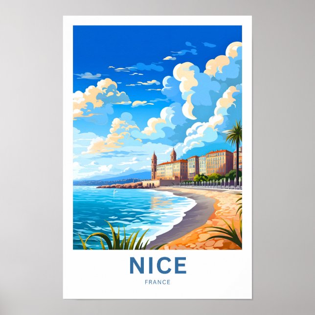 Nice France Travel Print (Front)