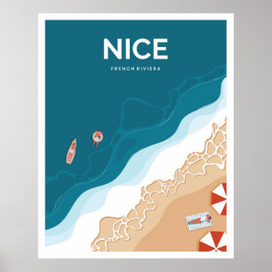  Nice French Riviera Beach Poster