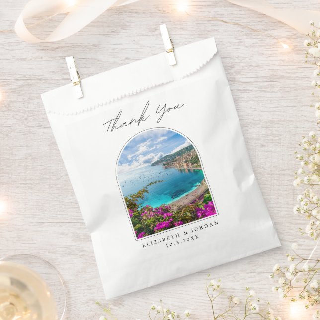 Nice French Riviera Wedding Favour Thank You Bags (Clipped)