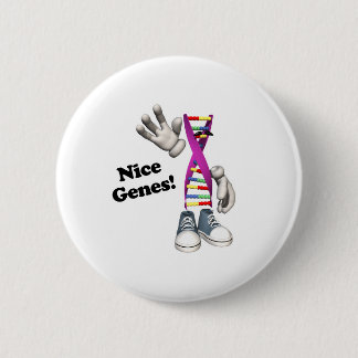 Nice Genes Funny DNA 6 Cm Round Badge