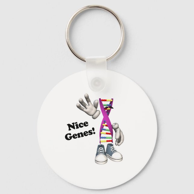 Nice Genes Funny DNA Key Ring (Front)