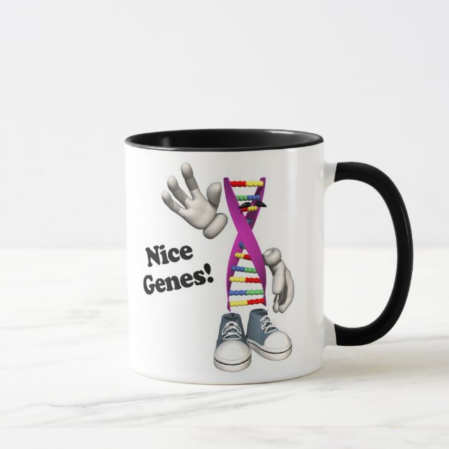 Nice Genes Funny DNA Mug (Right)