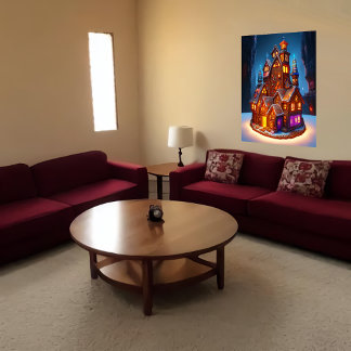 Nice Gingerbread village | AI Art Poster