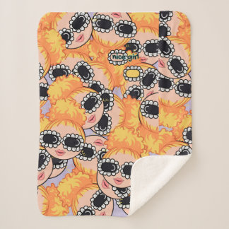 nice girl blondy sherpa blanket