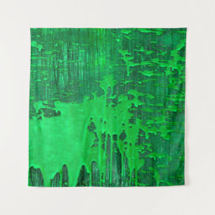 Nice green old surface with paint drips texture - tapestry