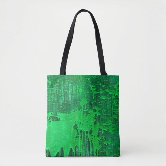 Nice green old surface with paint drips texture -  tote bag (Front)