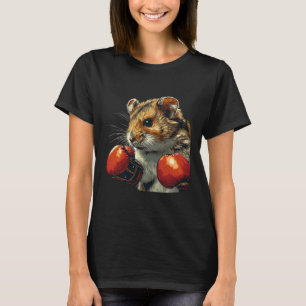 Nice Hamster Boxer Costume With Boxing Gloves For  T-Shirt