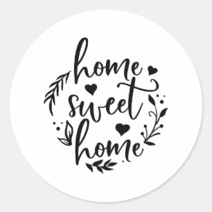 Nice Home Design Home Sweet Home Classic Round Sticker