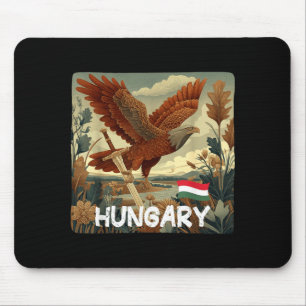 Nice Hungary Turul Bird Look for Boys and Girls Mouse Mat
