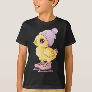 Nice Ice Skating Chicken Outfit For Winter Sport L T-Shirt