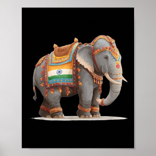 Nice Indian Elephant Graphic Costume For Adults An Poster