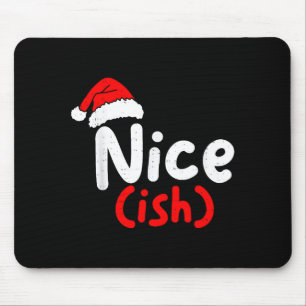 Nice (ish) Naughty Angel Funny Christmas List Fami Mouse Mat