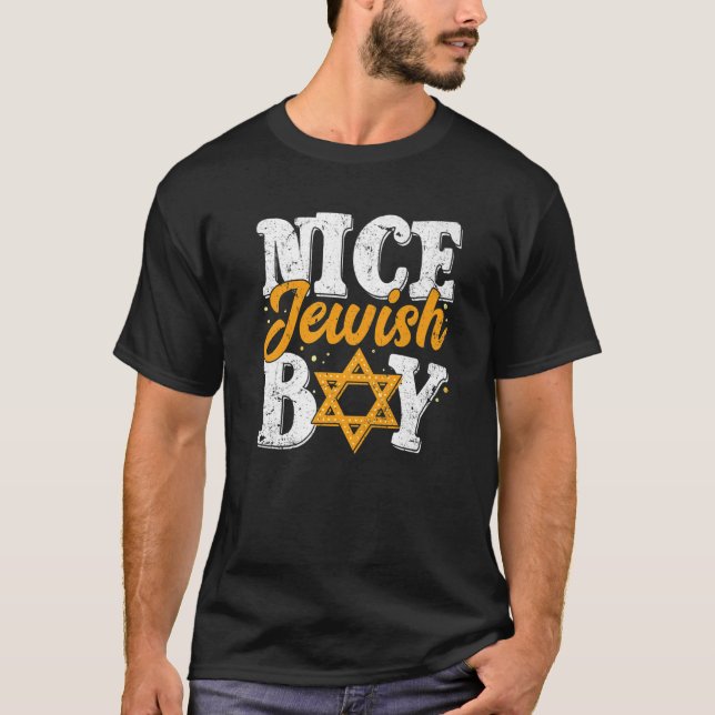 Nice Jewish Boy Ugly Hanukkah Sweater Chanukah Jew (Front)