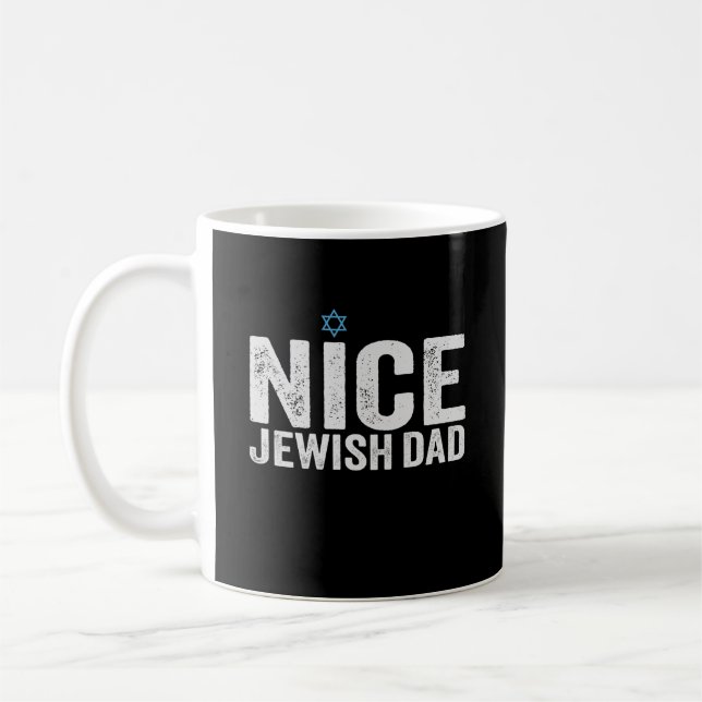 Nice Jewish Dad Hanukkah Jewish Family Gift Coffee Mug (Left)