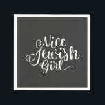 Nice Jewish Girl Hanukkah Jew Funny  Napkin<br><div class="desc">Jewish humour,  Hanukkah 2025 shirt,  nice Jewish girl joke,  holiday Jewish shirt,  cultural pride gift,  Jewish holiday celebration,  funny Jewish tee,  festive Hanukkah 2025,  girls Hanukkah shirt,  Jewish holiday humour</div>