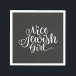 Nice Jewish Girl Hanukkah Jew Funny  Napkin<br><div class="desc">Jewish humour,  Hanukkah 2025 shirt,  nice Jewish girl joke,  holiday Jewish shirt,  cultural pride gift,  Jewish holiday celebration,  funny Jewish tee,  festive Hanukkah 2025,  girls Hanukkah shirt,  Jewish holiday humour</div>