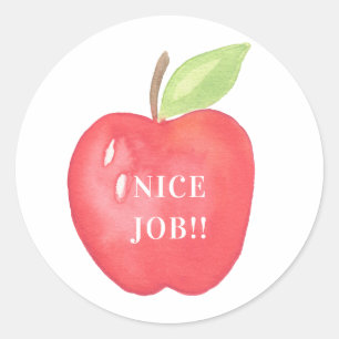 Nice Job   Classroom Crest Classic Round Sticker