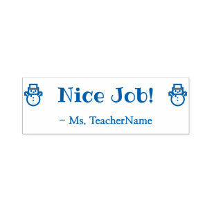 "Nice Job!" Teacher Feedback Rubber Stamp