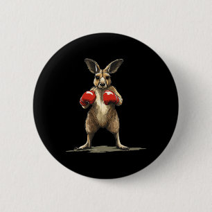 Nice Kangaroo Fighter For A Hilarious Knockout 6 Cm Round Badge