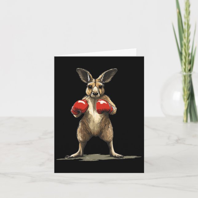 Nice Kangaroo Fighter For A Hilarious Knockout  Card (Front)