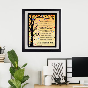 Nice Kid Classroom Birds Tree Inspiring School Poster