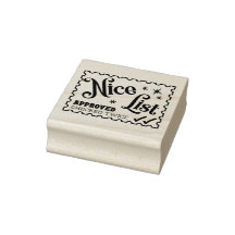 Nice List Christmas Card Envelope Santa Stamp