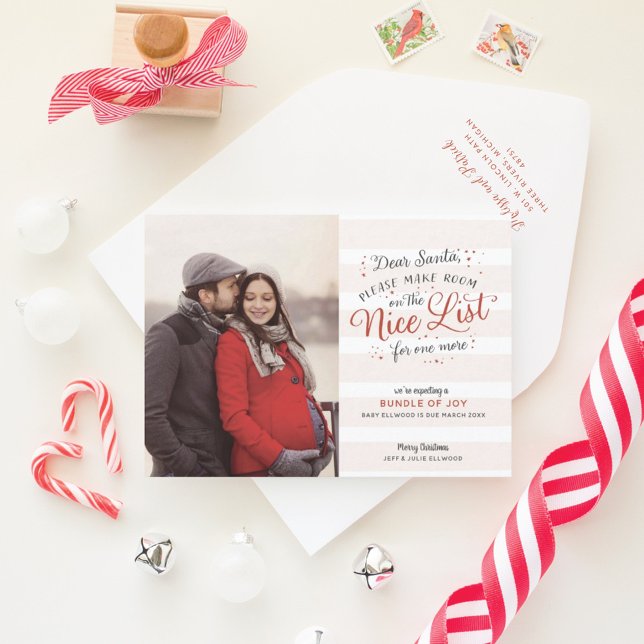 Nice List Christmas Pregnancy Announcement (Creator Uploaded)