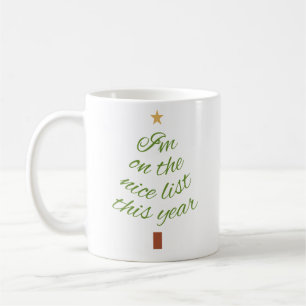 Nice List Christmas Tree Coffee Mug