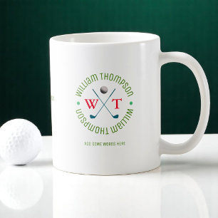 nice logo monogram for a golf-player classic mug
