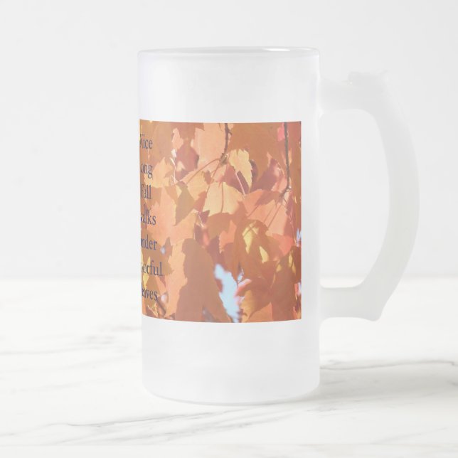 Nice long Fall walks under colourful leaves Mugs (Right)