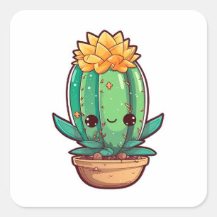 Nice lovely cactus in a pot. Sticker