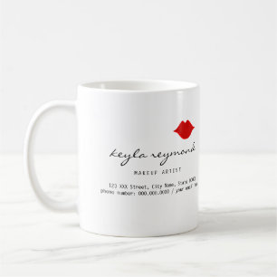 nice make-up makeup-artist red lips white  coffee mug