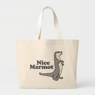 Nice Marmot ferret Large Tote Bag