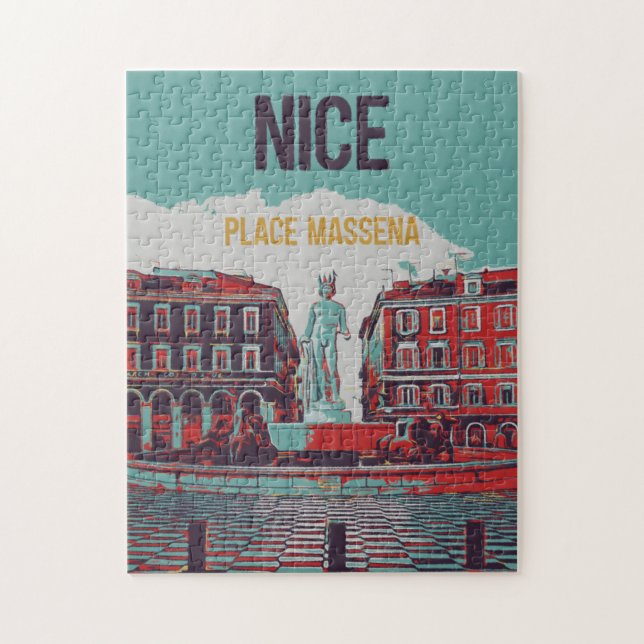Nice Massena Square illustration France Jigsaw Puzzle (Vertical)