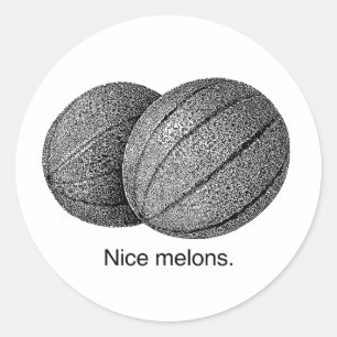 NICE MELONS -.png Classic Round Sticker