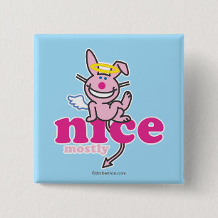 Nice Mostly 15 Cm Square Badge
