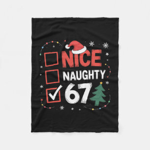Nice Naughty 67 Christmas Costume 67 Meme Men Wome Fleece Blanket