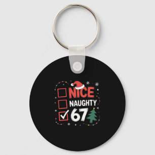 Nice Naughty 67 Christmas Costume 67 Meme Men Wome Key Ring