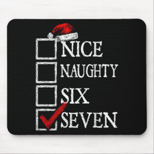 Nice Naughty 67 Christmas Funny Meme Six Seven Mouse Mat