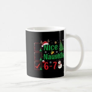 Nice Naughty 67 Christmas List Six Seven Meme Boy Coffee Mug